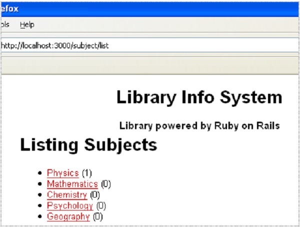 List Subjects