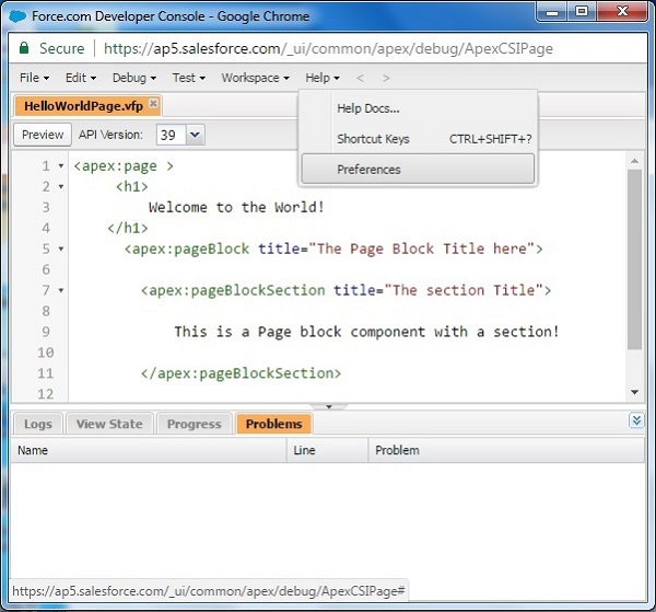 Visualforce page 5