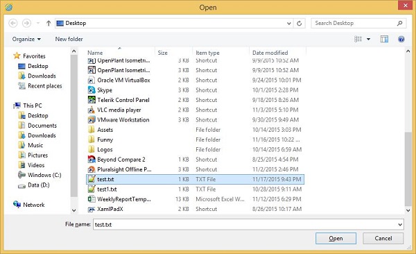 OpenFileDialog