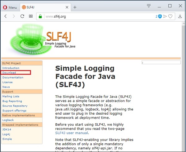 SLF4J 主页