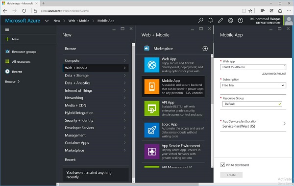 新建 Microsoft Azure