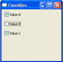 CheckBox 输出